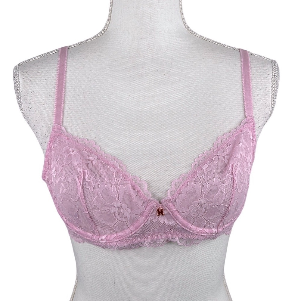 Savage X Fenty Pink Lace Bra with Underwire Size 32B New with tags!